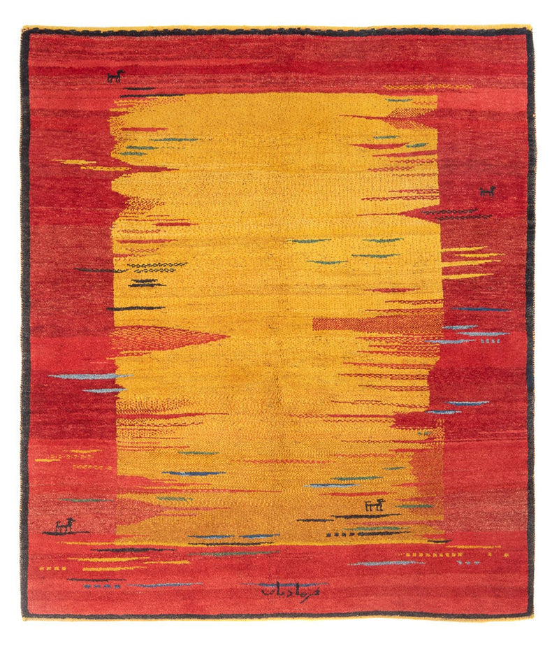 Gabbeh-tæppe - Persisk - 203 x 173 cm - flerfarvet