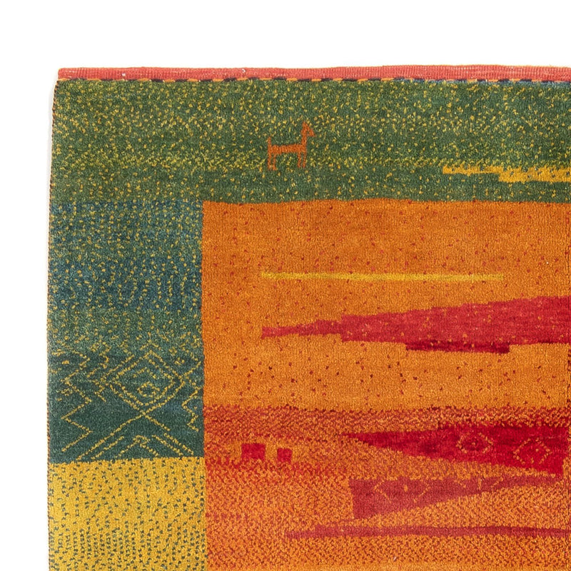 Gabbeh-tæppe - Persisk - 218 x 173 cm - flerfarvet