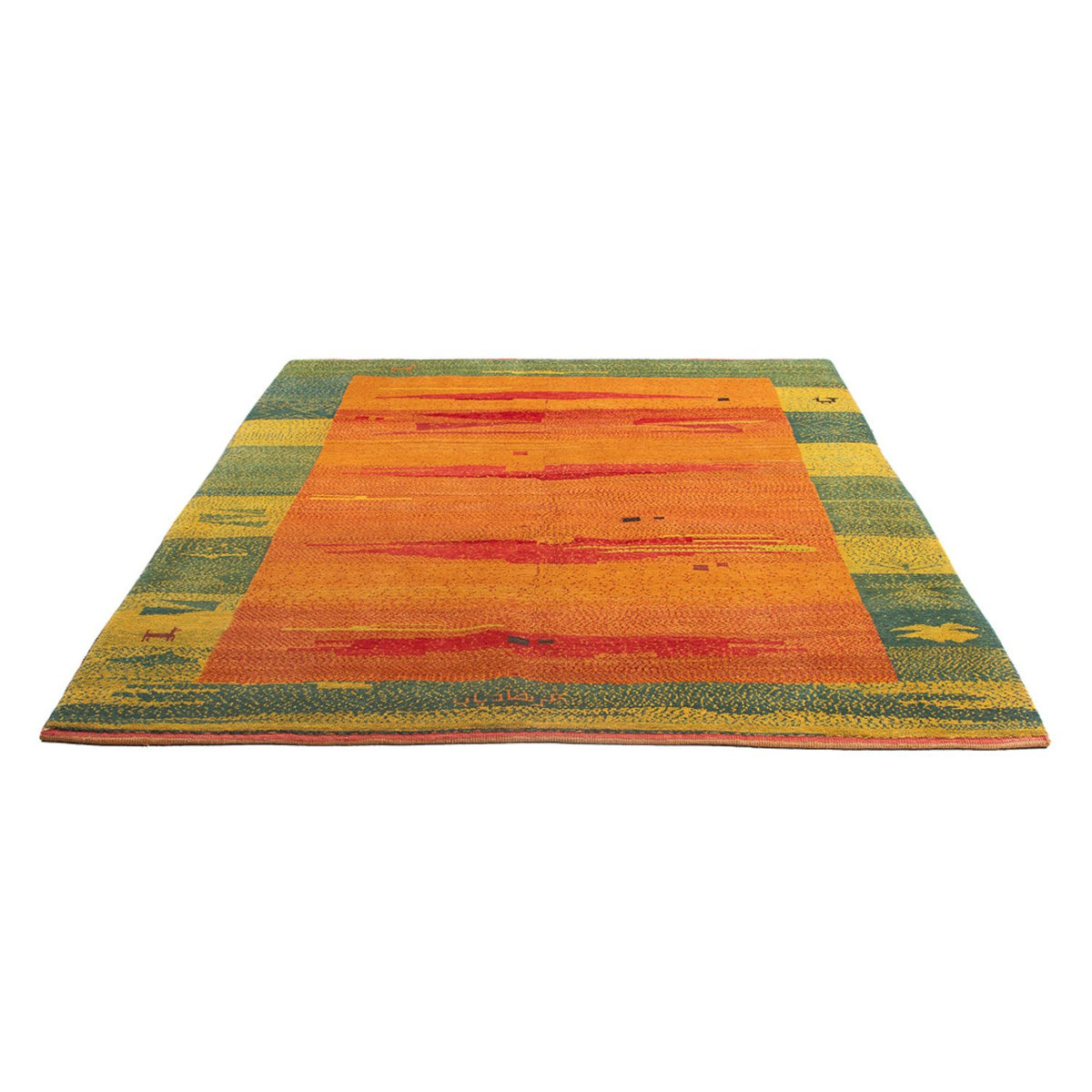 Gabbeh-tæppe - Persisk - 218 x 173 cm - flerfarvet