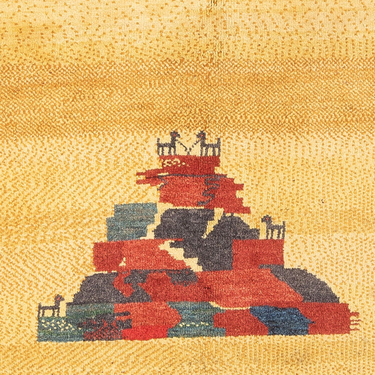 Gabbeh-tæppe - Persisk - 187 x 153 cm - flerfarvet