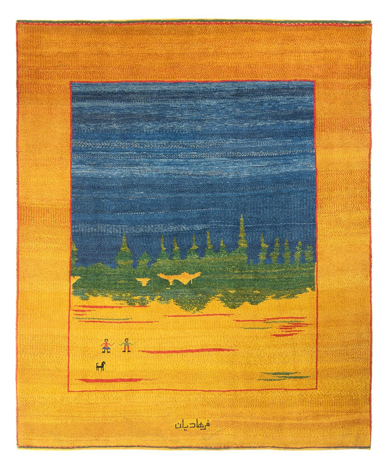 Gabbeh-tæppe - Persisk - 240 x 205 cm - flerfarvet
