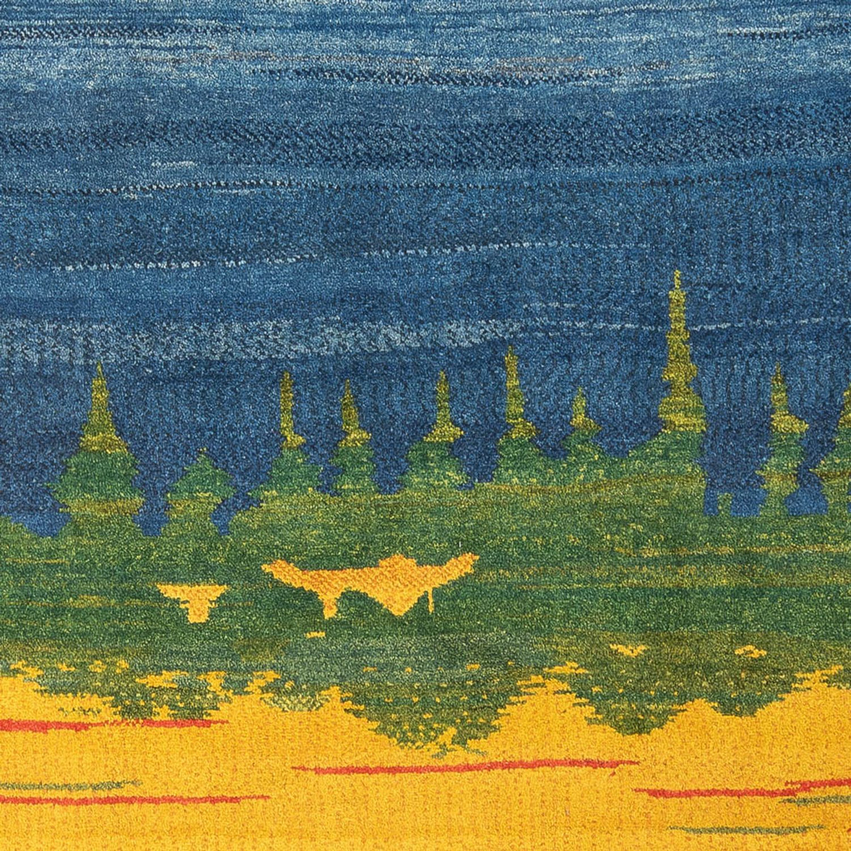 Gabbeh-tæppe - Persisk - 240 x 205 cm - flerfarvet