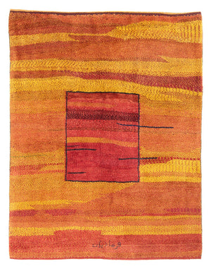 Gabbeh-tæppe - Persisk - 190 x 150 cm - flerfarvet