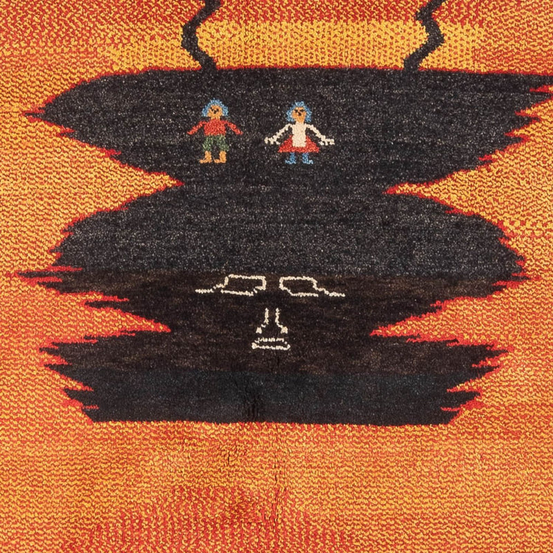 Gabbeh-tæppe - Persisk - 196 x 150 cm - flerfarvet