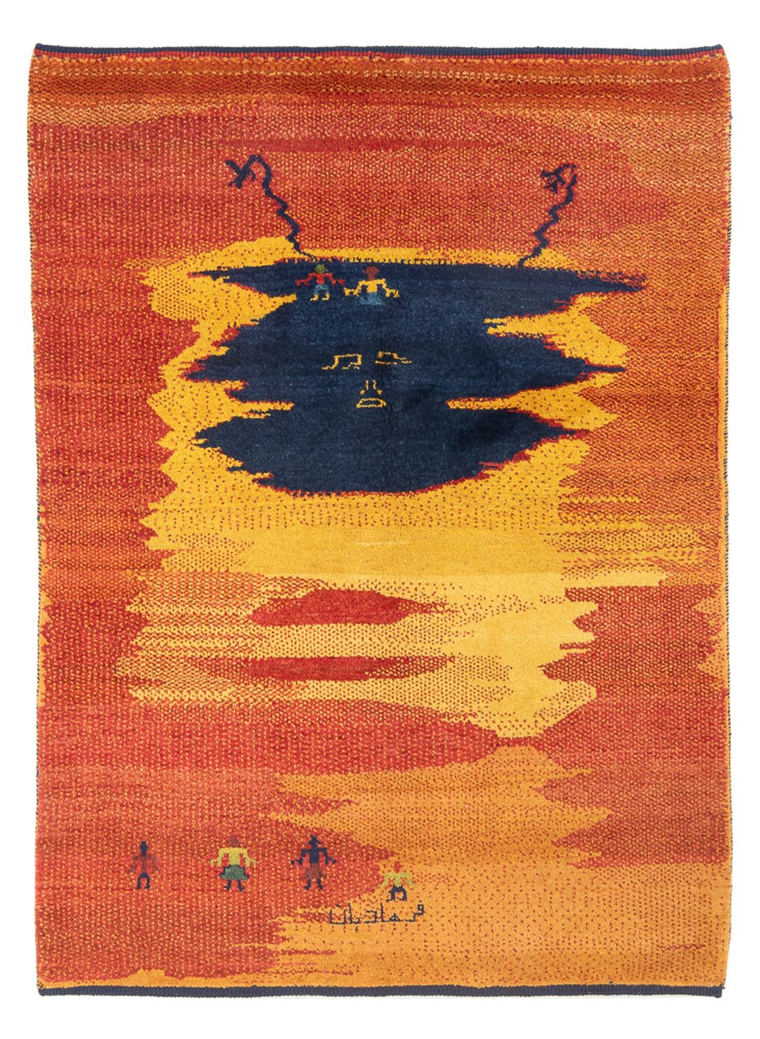 Gabbeh-tæppe - Persisk - 193 x 150 cm - flerfarvet