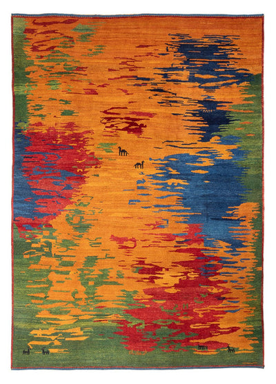 Persisk Gabbeh Tæppe 225x298cm - Perserteppich Wollteppich