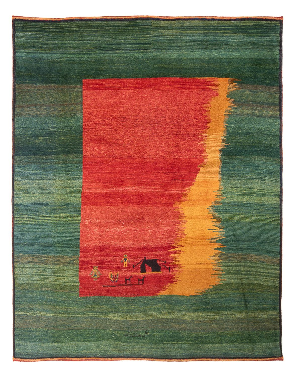 Gabbeh-tæppe - Persisk - 250 x 200 cm - flerfarvet
