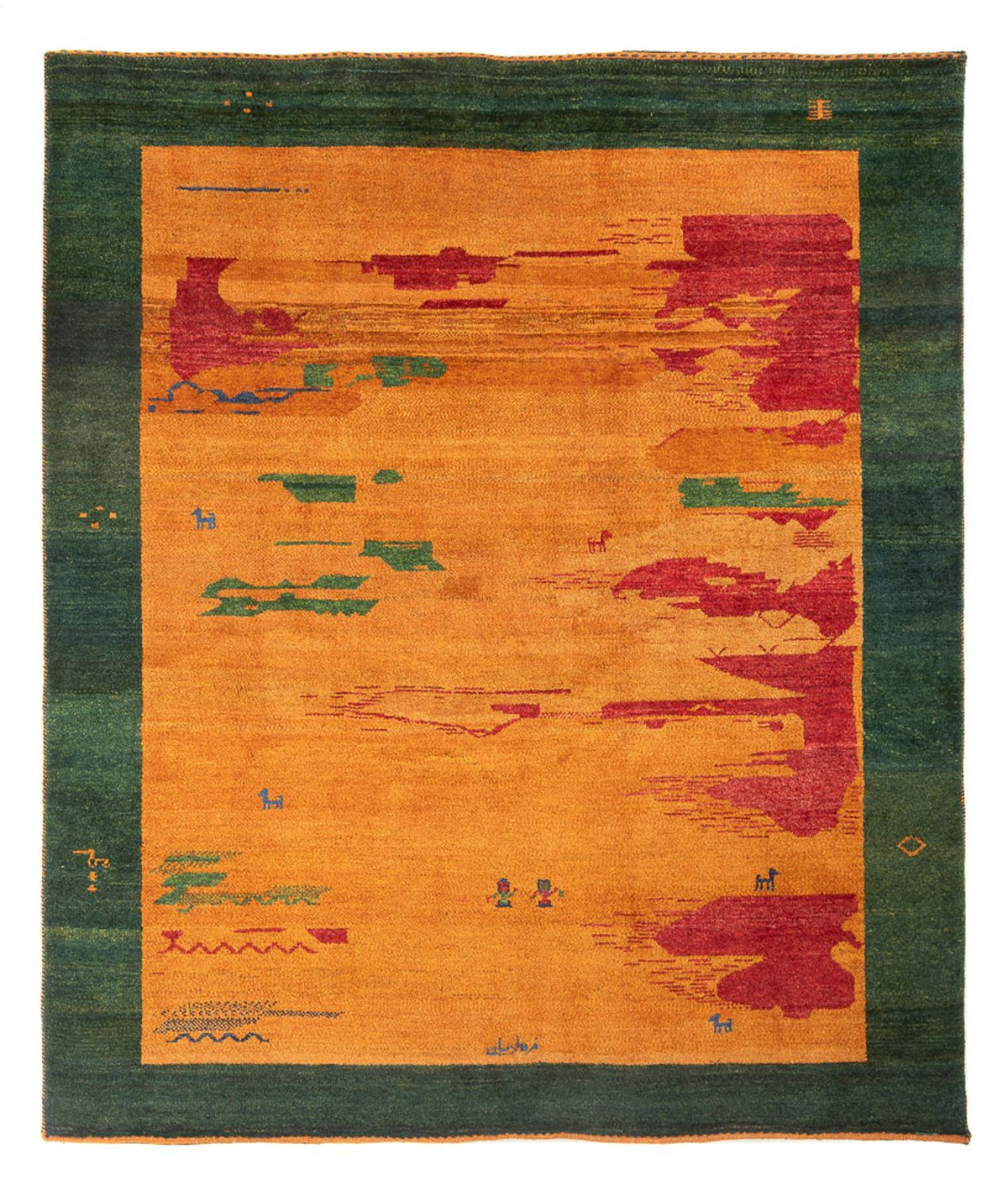 Gabbeh-tæppe - Persisk - 228 x 203 cm - flerfarvet