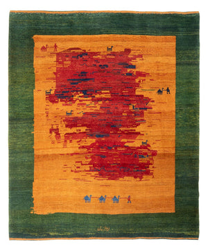 Gabbeh-tæppe - Persisk - 227 x 200 cm - flerfarvet