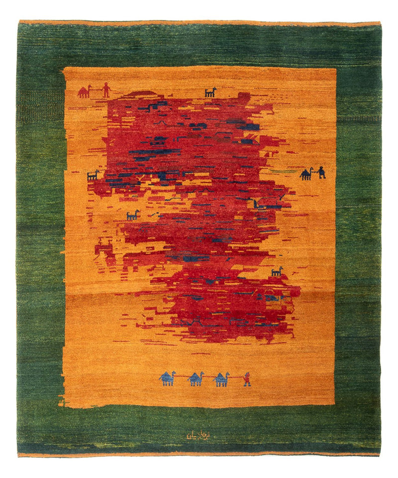 Gabbeh-tæppe - Persisk - 227 x 200 cm - flerfarvet