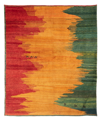 Persisk Gabbeh Tæppe 197x226cm - Perserteppich Wollteppich