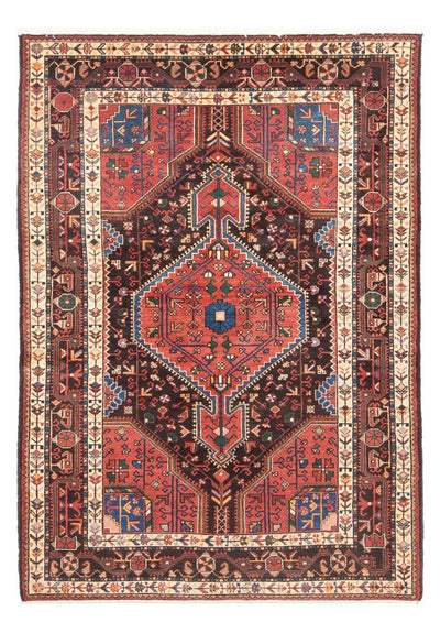 Hamadan Tæppe 144x215cm - Persisk tæppe - lysrød