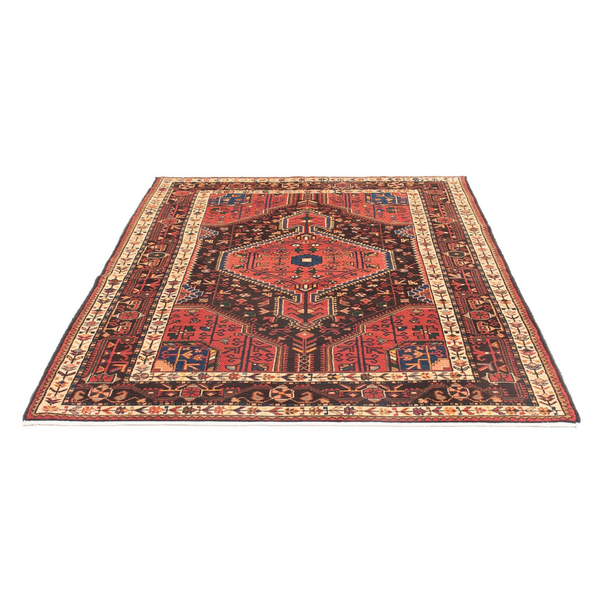 Persisk tæppe - Nomadisk - 215 x 144 cm - lysrød