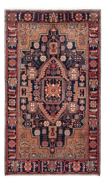 Hamadan Tæppe 138x218cm - Persisk tæppe - mørkeblå