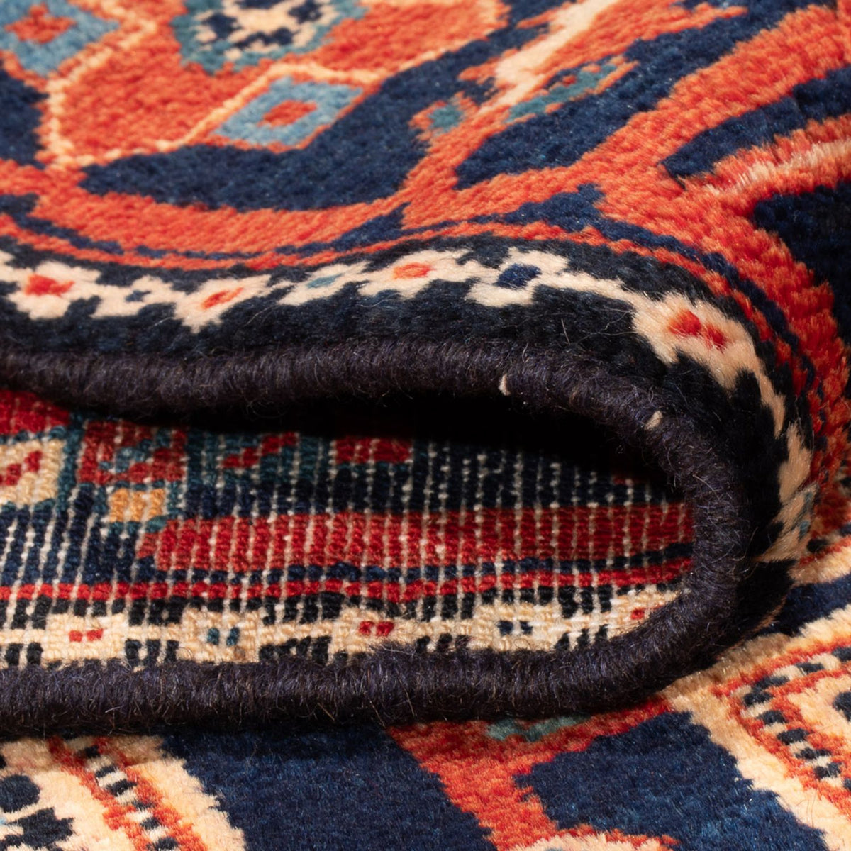 Persisk tæppe - Nomadisk - 218 x 138 cm - mørkeblå