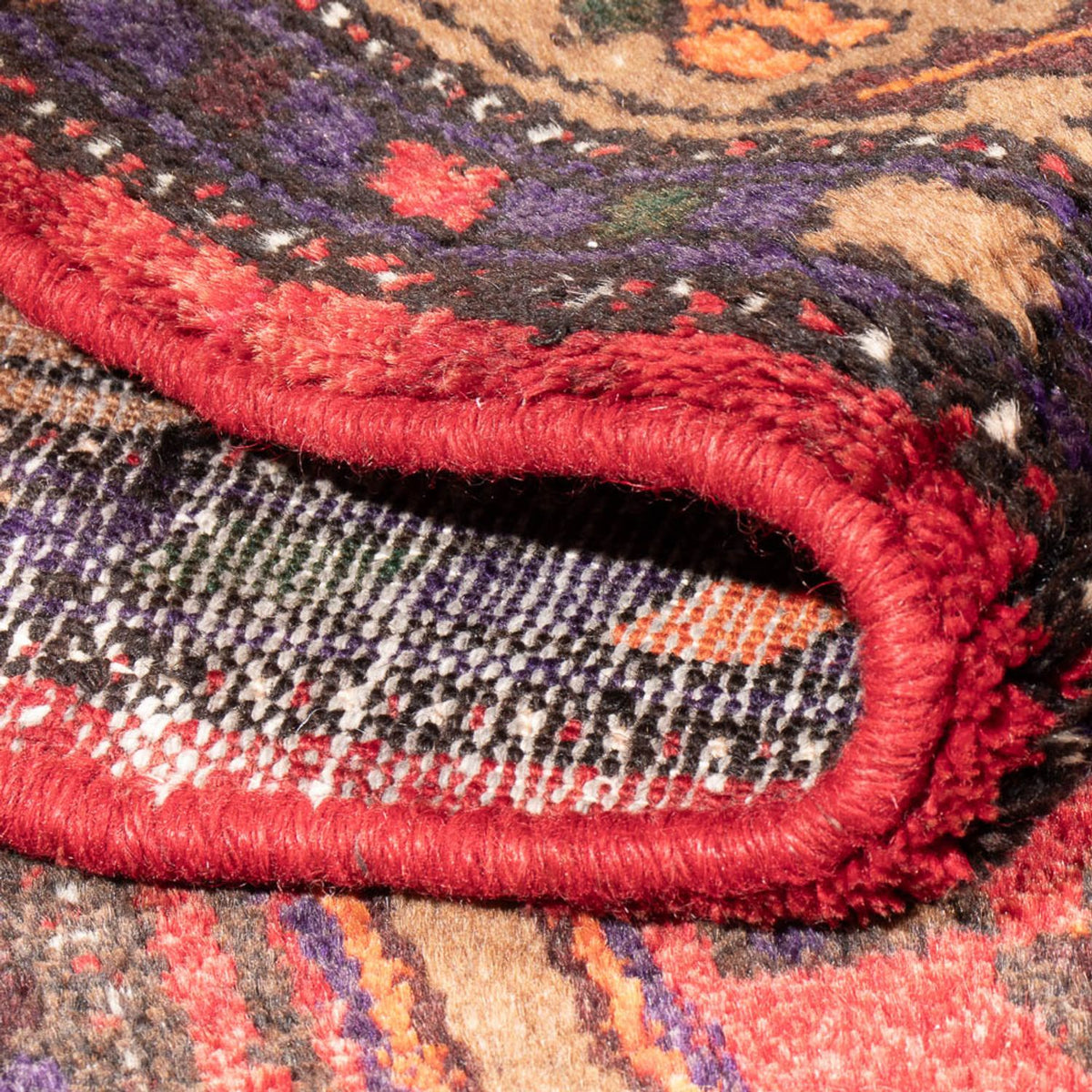 Persisk tæppe - Nomadisk - 214 x 130 cm - rød