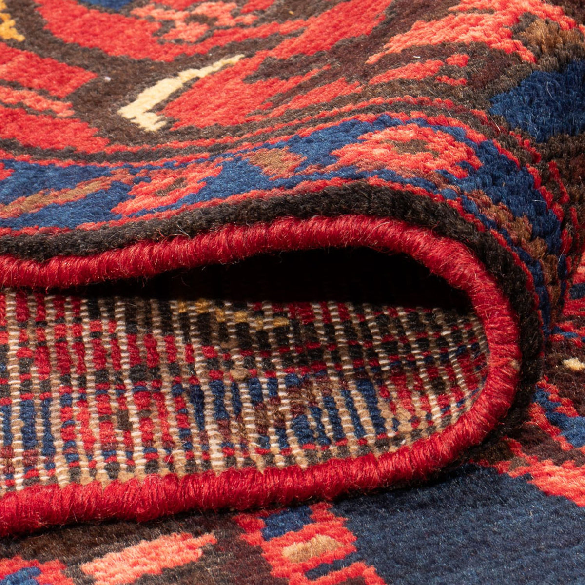 Persisk tæppe - Nomadisk - 211 x 140 cm - mørkeblå