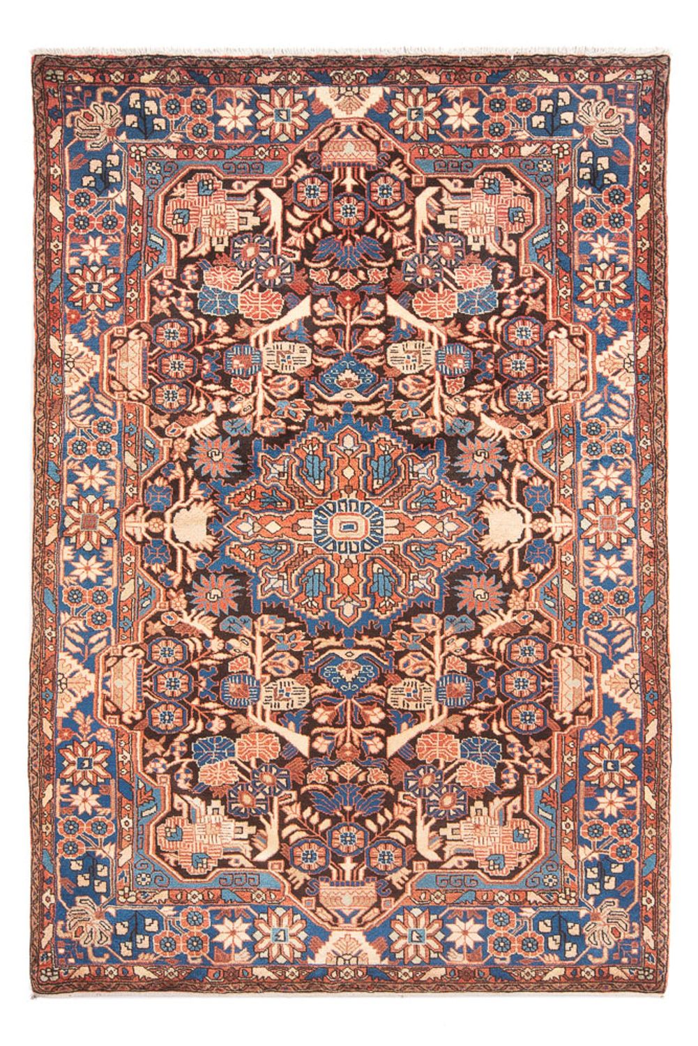 Persisk tæppe - Nomadisk - 244 x 155 cm - lysrød