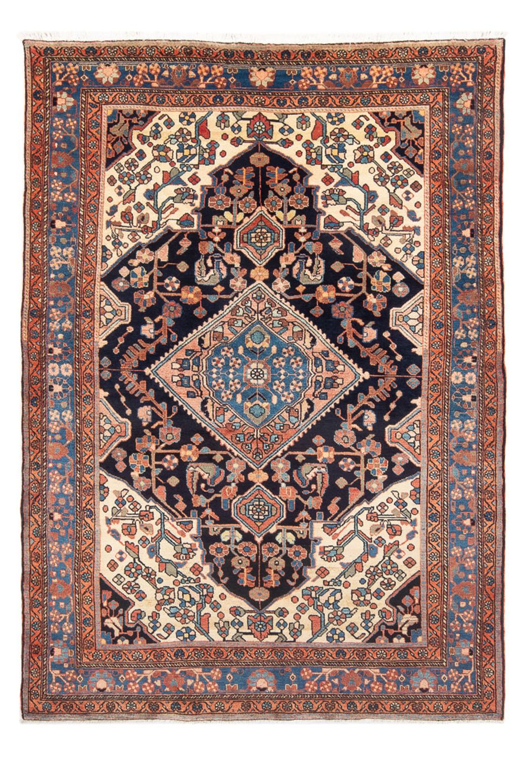 Persisk tæppe - Nomadisk - 238 x 160 cm - mørkeblå