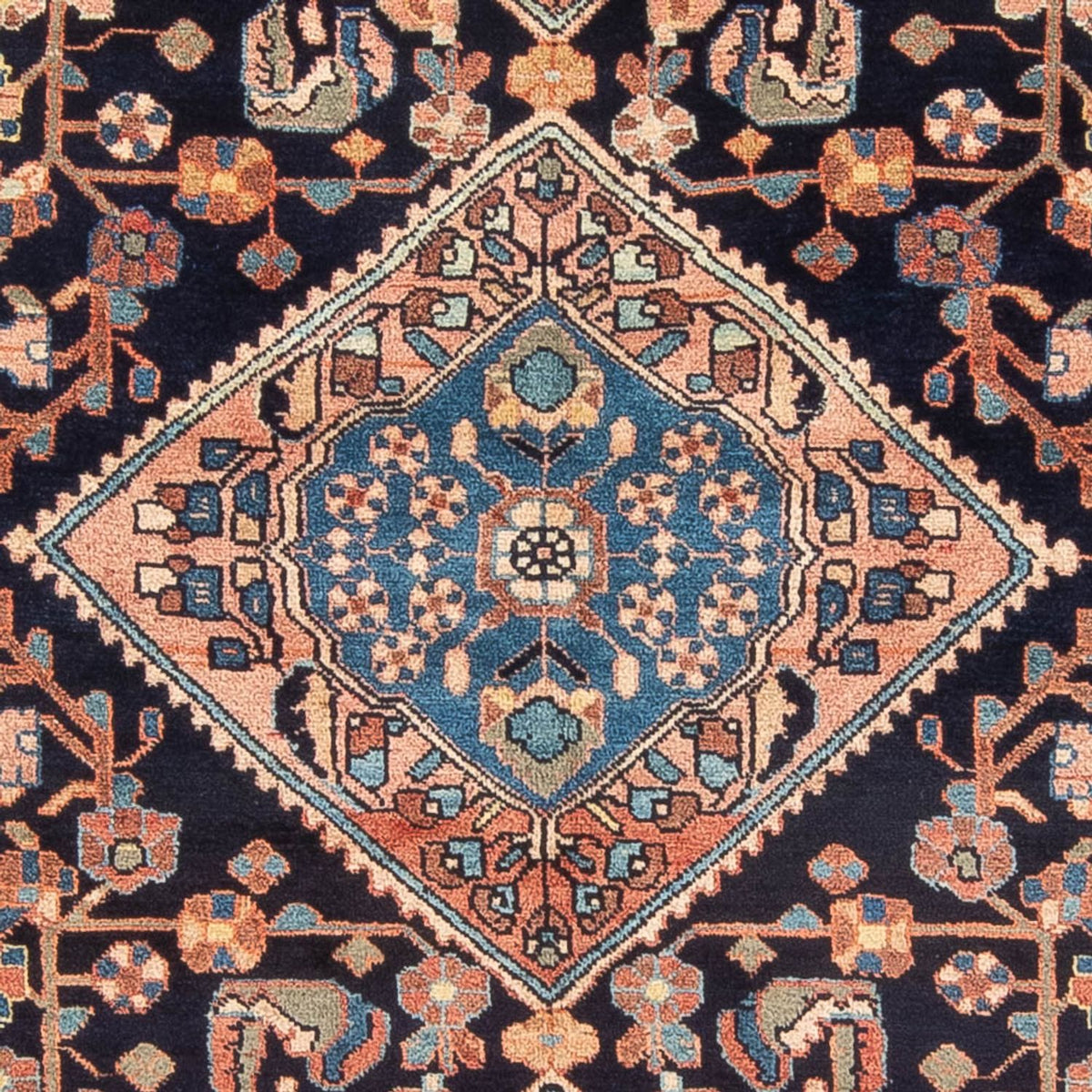 Persisk tæppe - Nomadisk - 238 x 160 cm - mørkeblå
