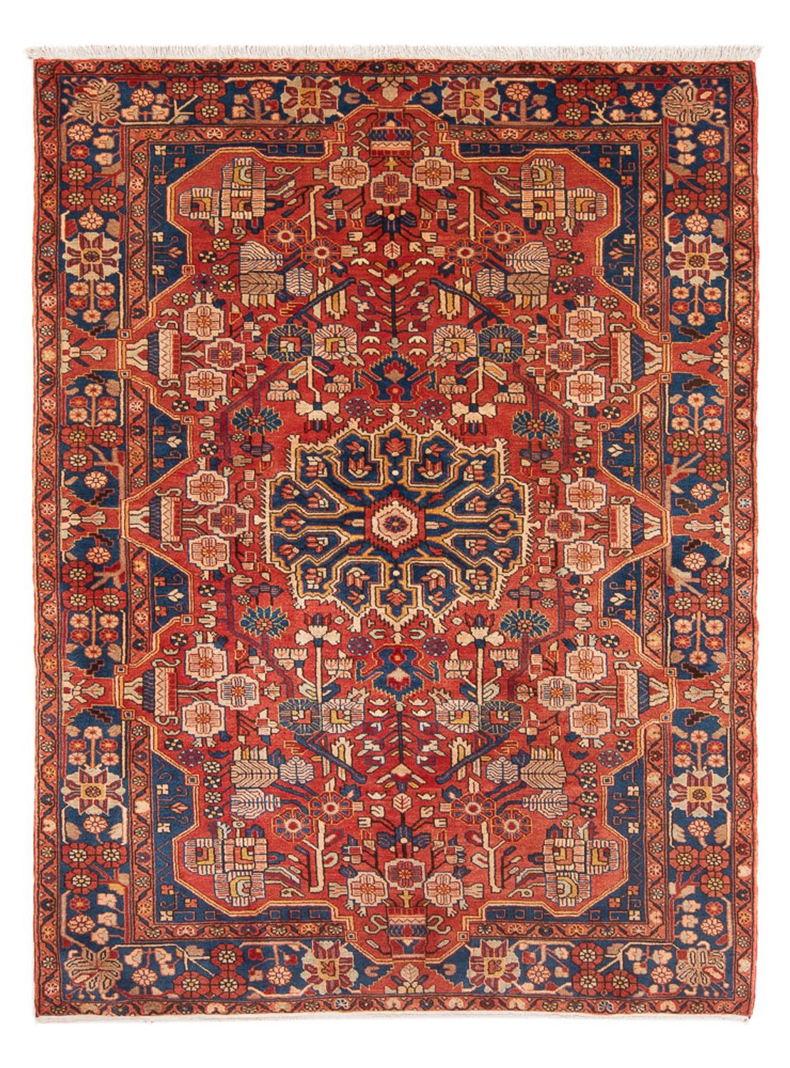 Persisk tæppe - Nomadisk - 232 x 157 cm - lysrød