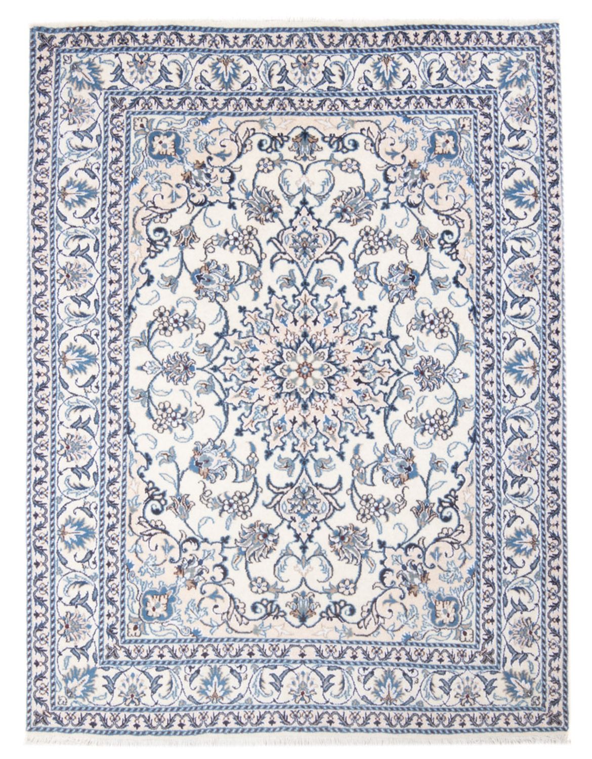 Persisk tæppe - Nain - Royal - 202 x 147 cm - creme