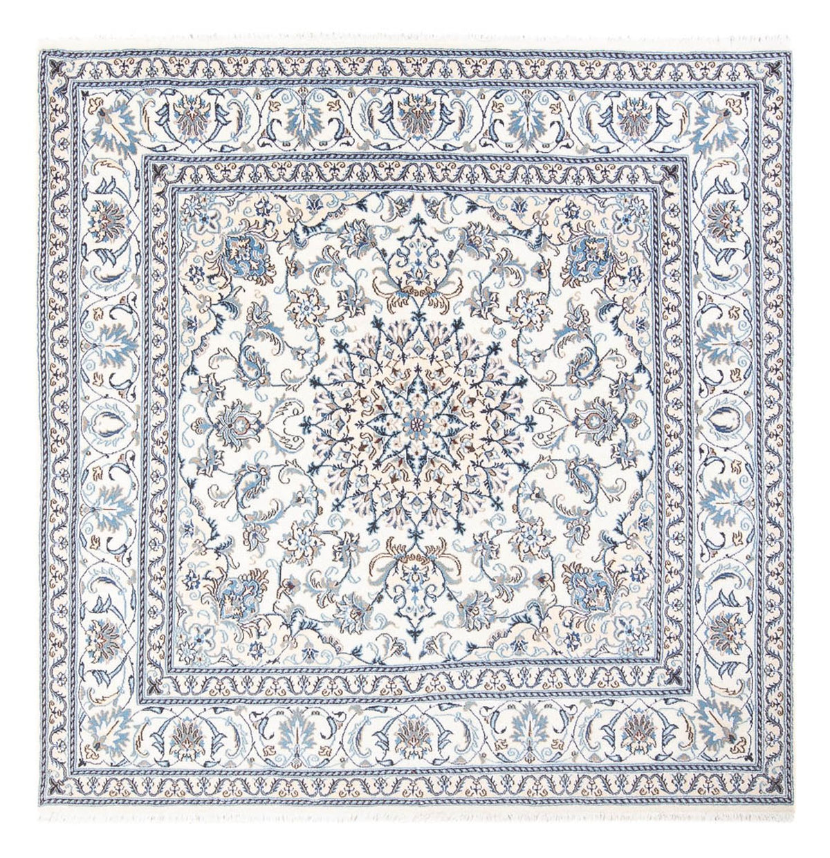 Persisk tæppe - Nain firkantet  - 200 x 195 cm - creme
