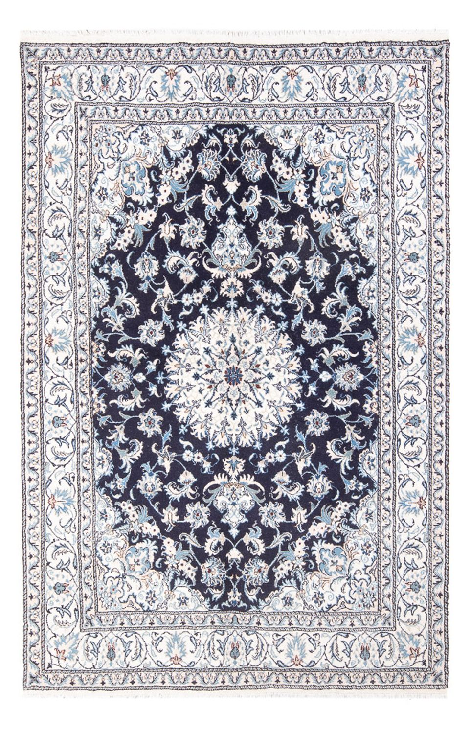 Persisk tæppe - Nain - 249 x 166 cm - mørkeblå