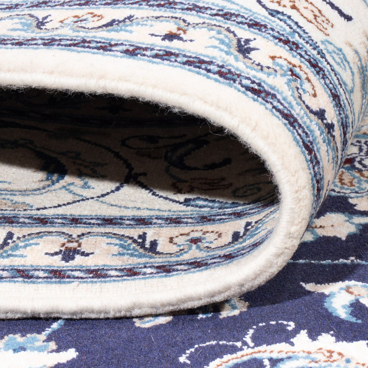 Persisk tæppe - Nain - 293 x 201 cm - mørkeblå