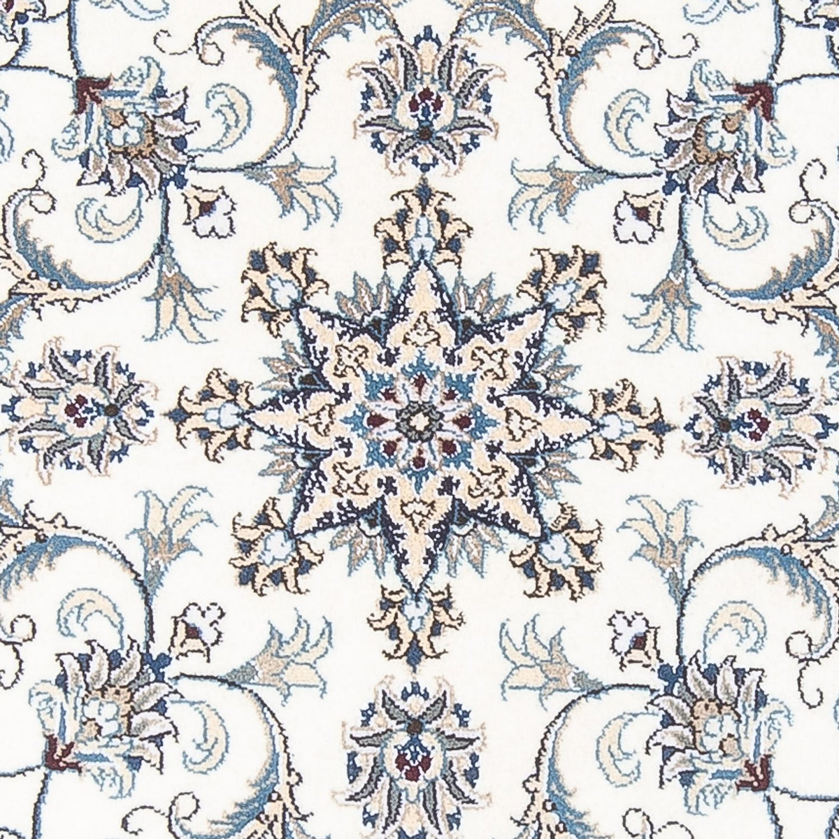 Persisk tæppe - Nain rundt  - 150 x 150 cm - creme