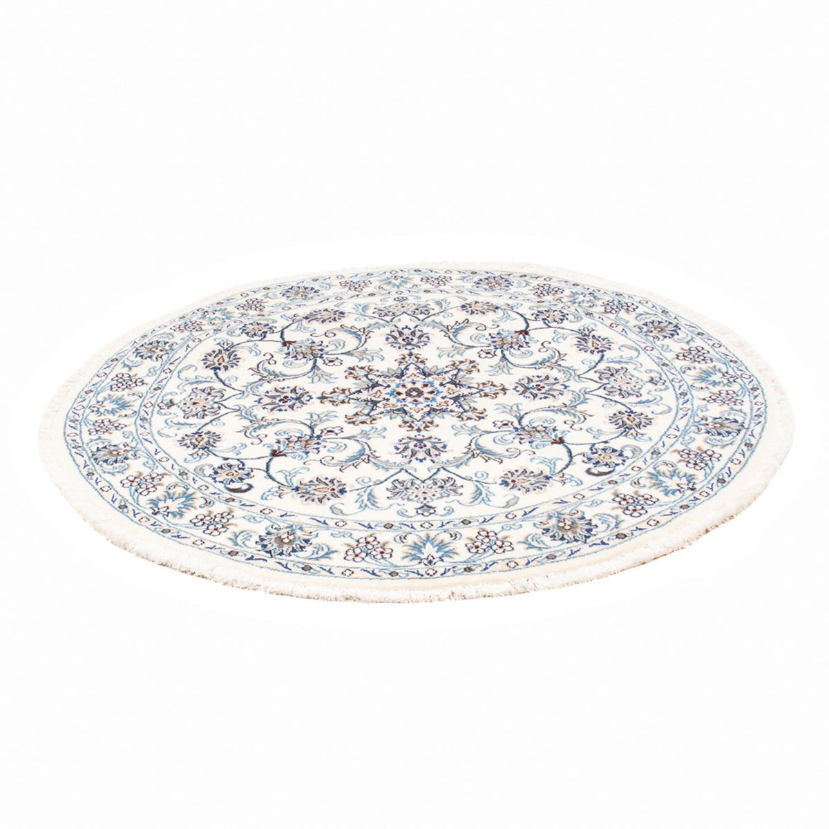 Persisk tæppe - Nain rundt  - 150 x 150 cm - creme