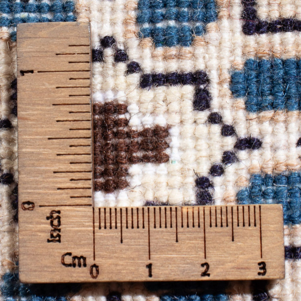 Persisk tæppe - Nain - Royal - 60 x 40 cm - mørkeblå