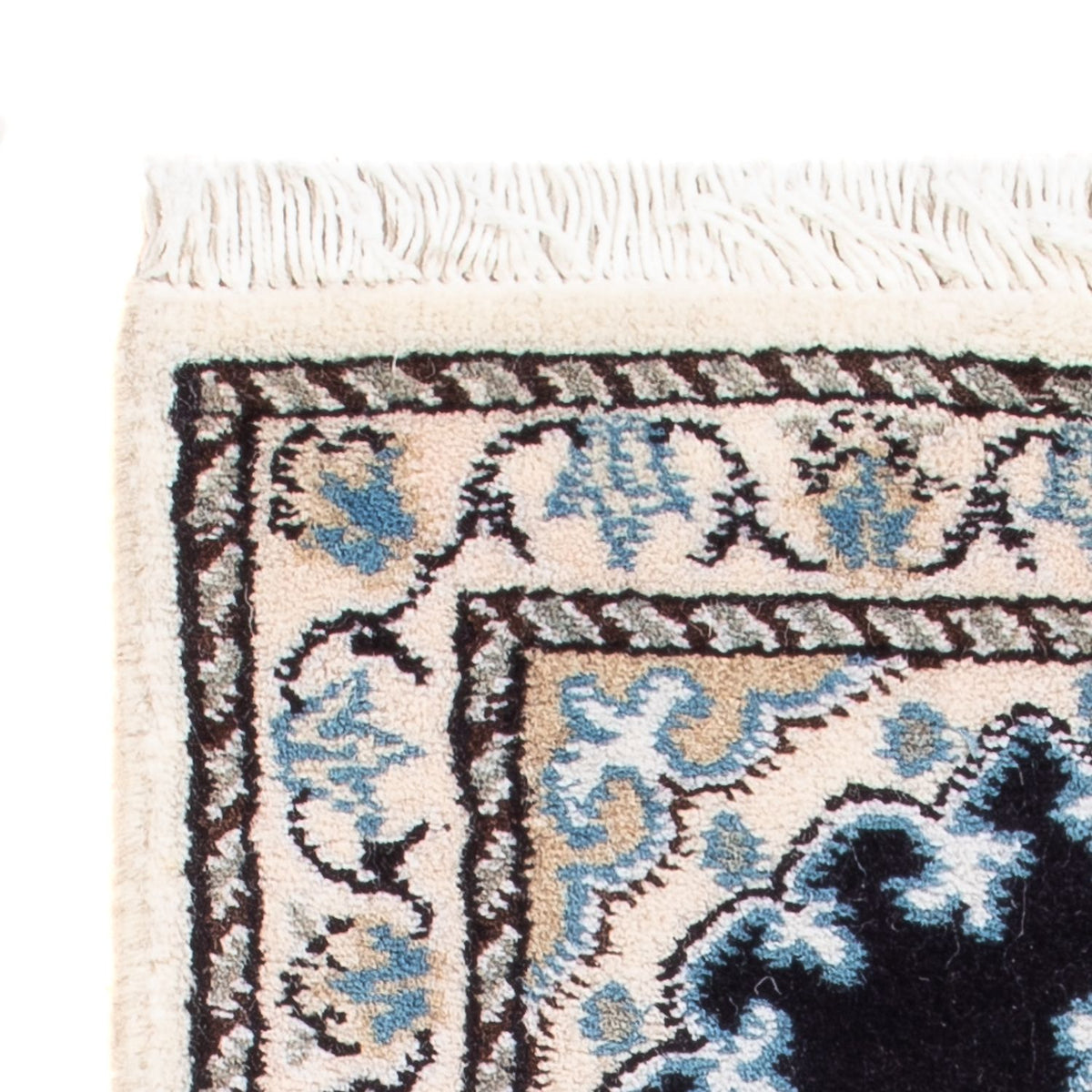 Persisk tæppe - Nain - Royal - 60 x 40 cm - mørkeblå