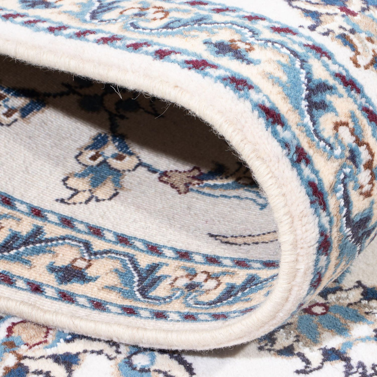 Løber Persisk tæppe - Nain - 393 x 77 cm - sølv