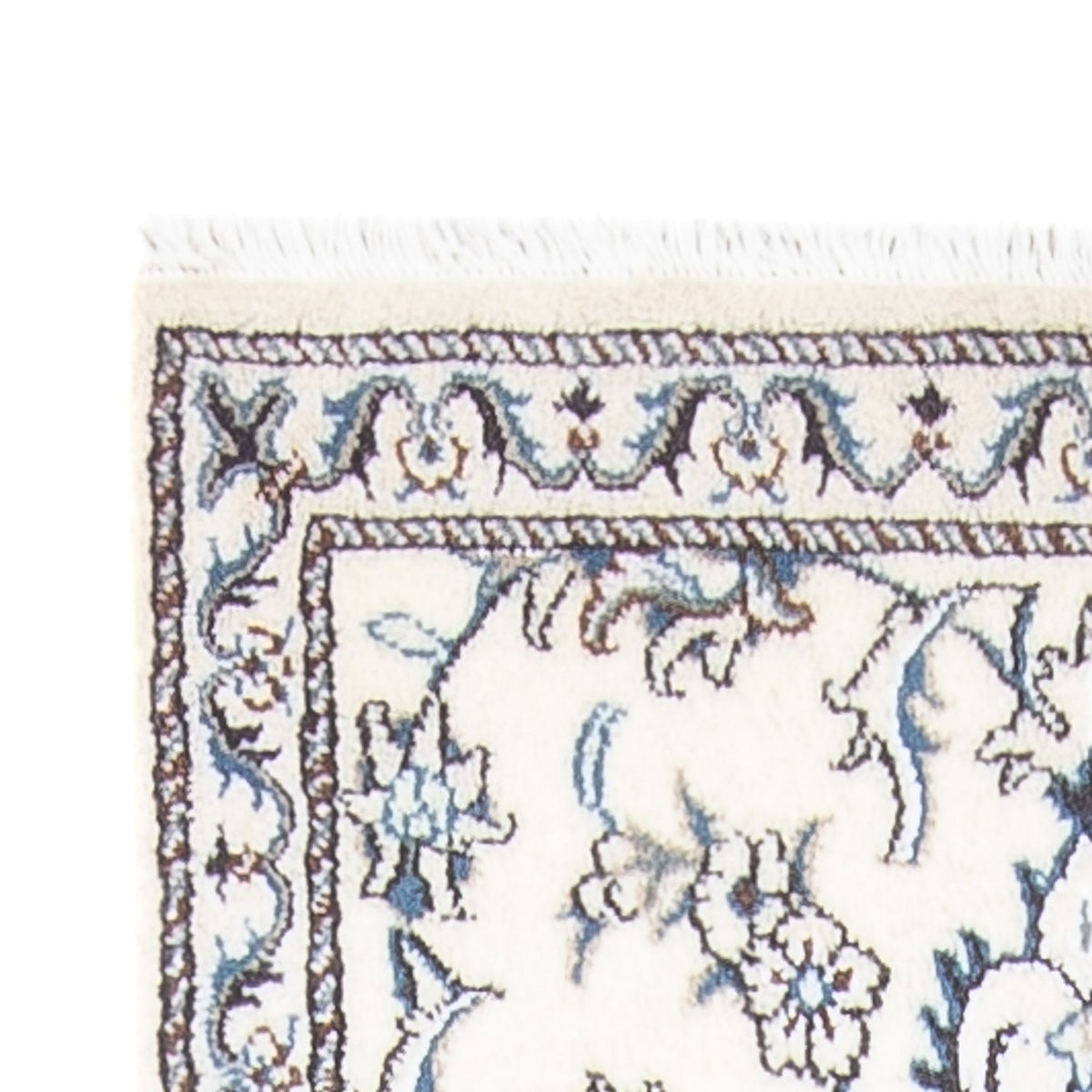 Løber Persisk tæppe - Nain - 215 x 77 cm - sølv