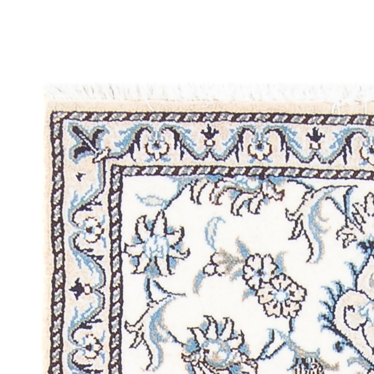 Løber Persisk tæppe - Nain - 198 x 78 cm - sølv