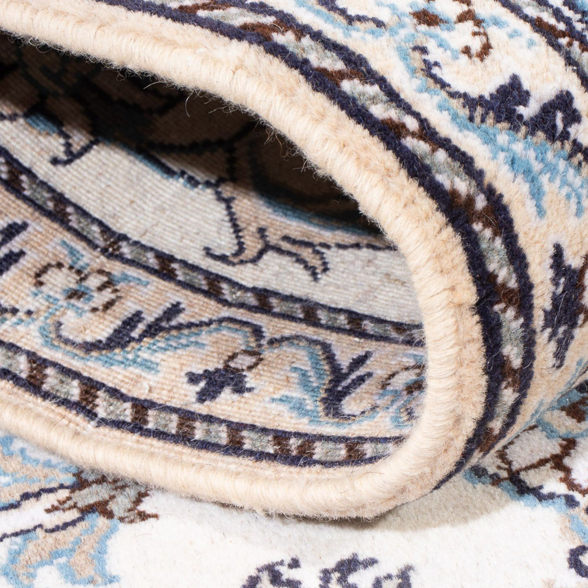 Løber Persisk tæppe - Nain - 198 x 78 cm - sølv