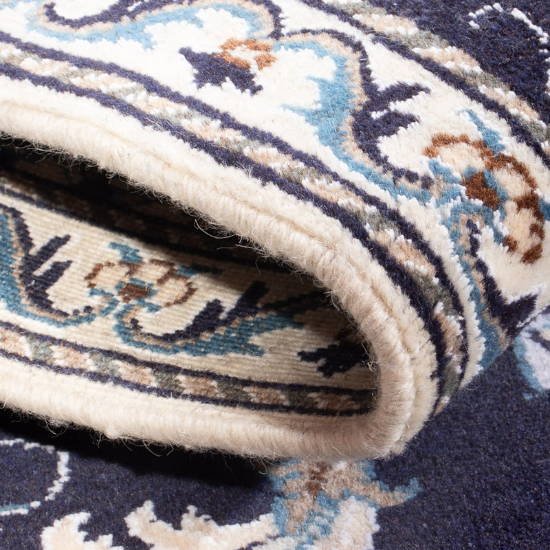 Persisk tæppe - Nain - 140 x 90 cm - mørkeblå