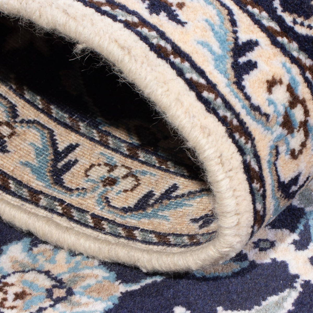 Persisk tæppe - Nain - 140 x 90 cm - mørkeblå