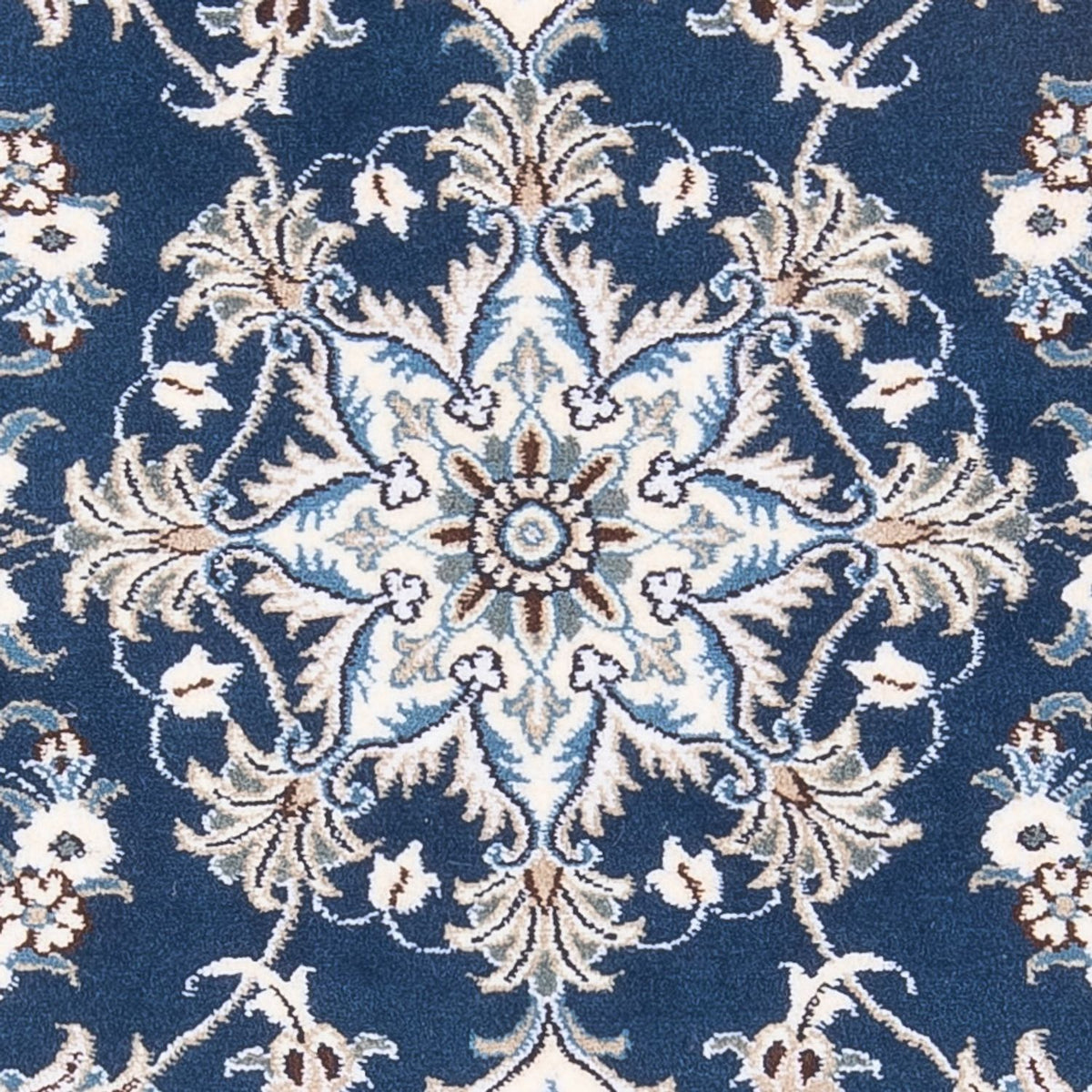 Persisk tæppe - Nain - 140 x 90 cm - mørkeblå