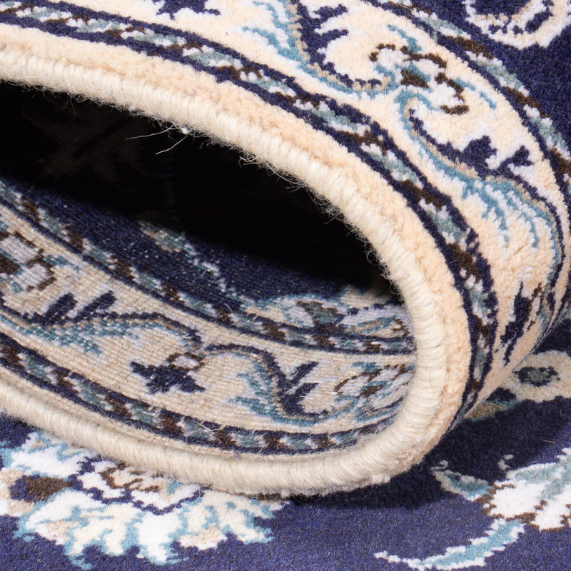 Persisk tæppe - Nain - 140 x 90 cm - mørkeblå