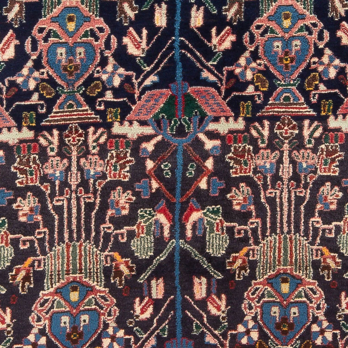 Persisk tæppe - Nomadisk - 210 x 148 cm - mørkeblå