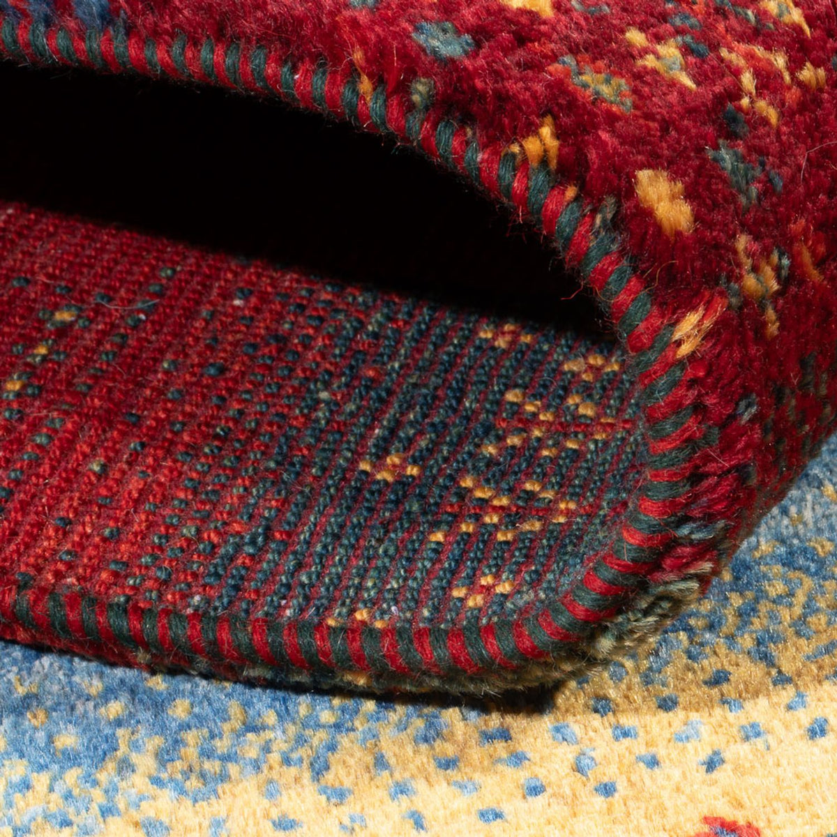 Gabbeh-tæppe - Persisk - 188 x 121 cm - flerfarvet