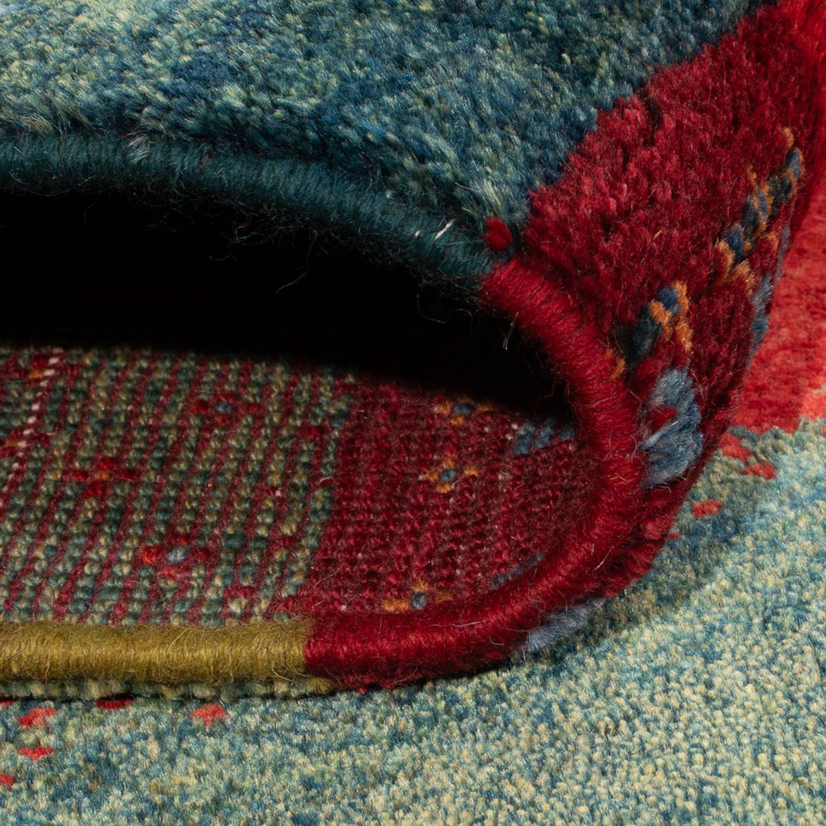 Gabbeh-tæppe - Persisk - 182 x 117 cm - flerfarvet