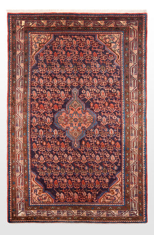 Persisk tæppe - Nomadisk - 215 x 132 cm - mørkeblå