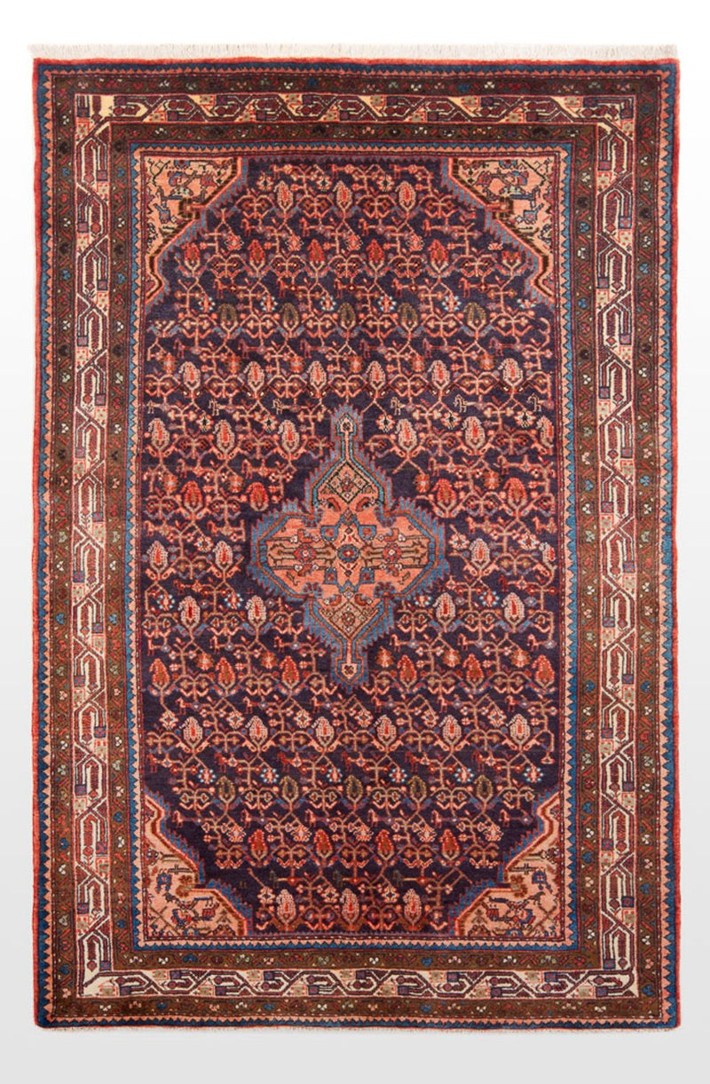Persisk tæppe - Nomadisk - 215 x 132 cm - mørkeblå