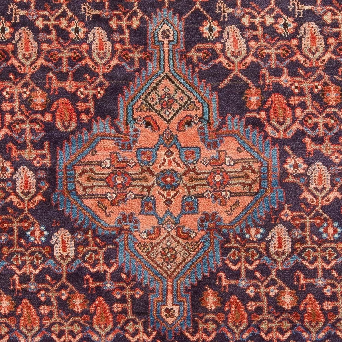 Persisk tæppe - Nomadisk - 215 x 132 cm - mørkeblå