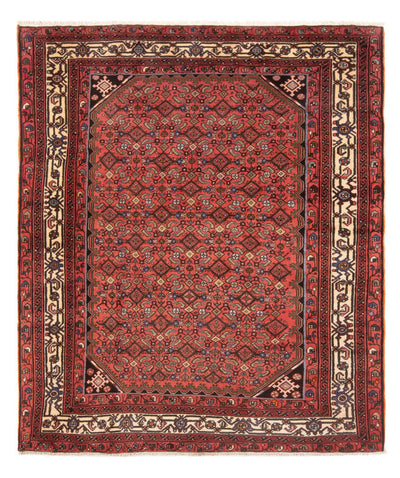 Hamadan Tæppe 160x202cm - Persisk tæppe - rød