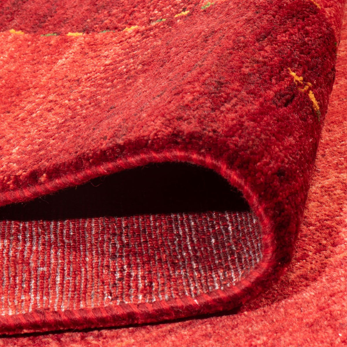 Gabbeh Tæppe - Loribaft Persisk - 240 x 183 cm - rød