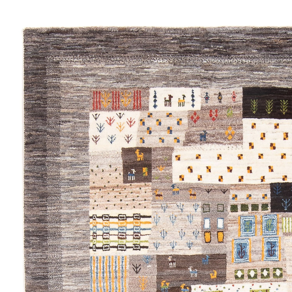 Gabbeh Tæppe - Loribaft Persisk - 255 x 196 cm - flerfarvet